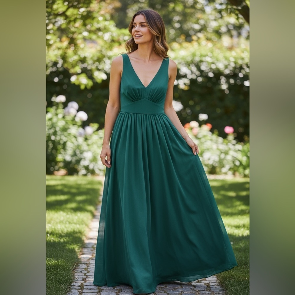 JJ's House Emerald Green Bridesmaid Maxi Dress